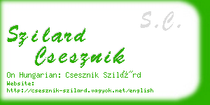 szilard csesznik business card